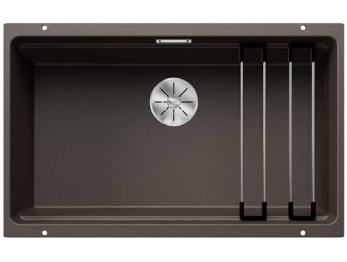 BLANCO ETAGON 700-U Granitspüle aus SILGRANIT cafe Einbauart: Unterbau [73x46x21,2 cm] für 80 cm breite Unterschränke Durchdachtes Systemkonzept mit vielseitig verwendbaren ETAGON-Schienen