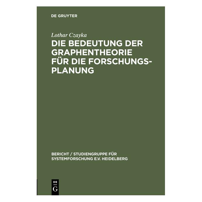 De Gruyter Czayka:Die Bedeutung der Graphentheorie (67775980)