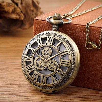 Quick Pick Pro Steampunk Vintage Pocket Watch Necklace With Roman Numerals Quartz Movement Steampunk Vintage Pocket Watch Necklace With Roman Numerals Quartz Movement