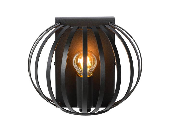 Lucide MANUELA - Wandlamp - 1xE14 - Zwart