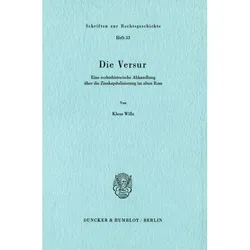 Die Versur., Fachbücher von Klaus Wille