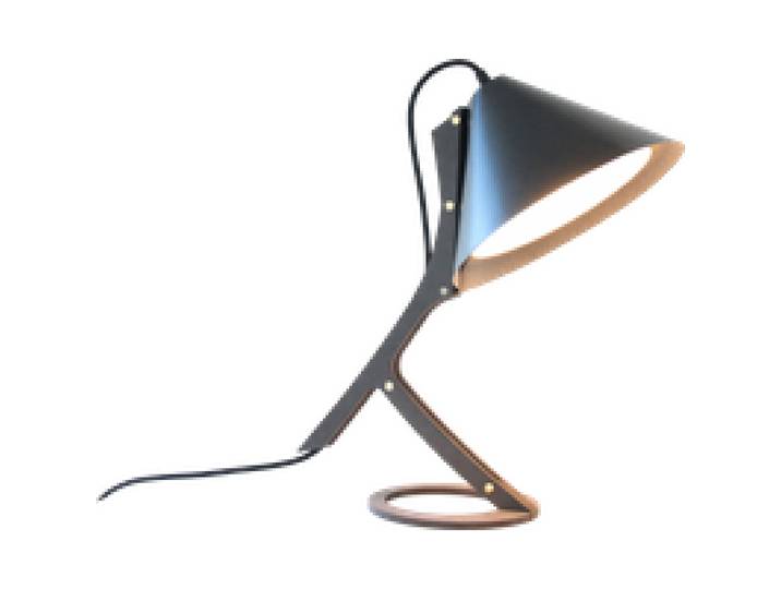 Lampe à poser Silence cuir noir
