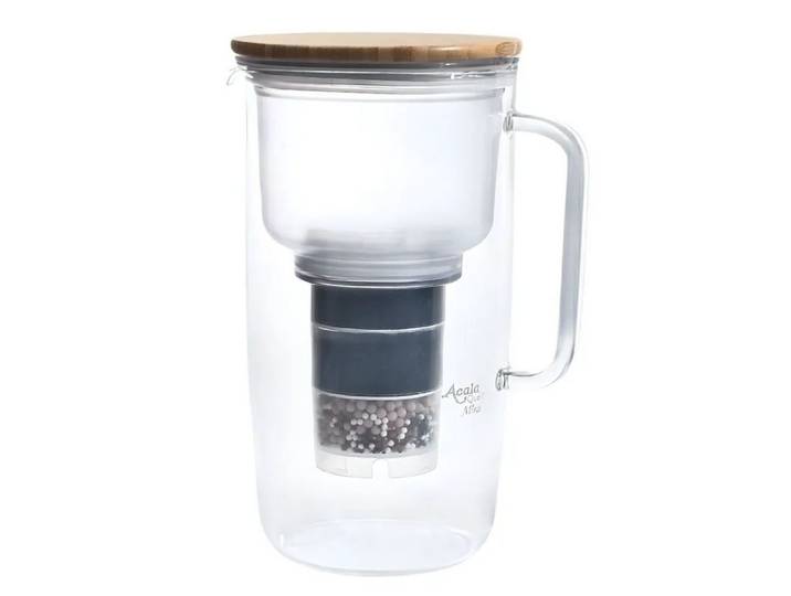 AcalaQuell Wasserfilter Kannenfilter Mira, inkl. 1x Mikroschwamm und 1x Filterkartusche