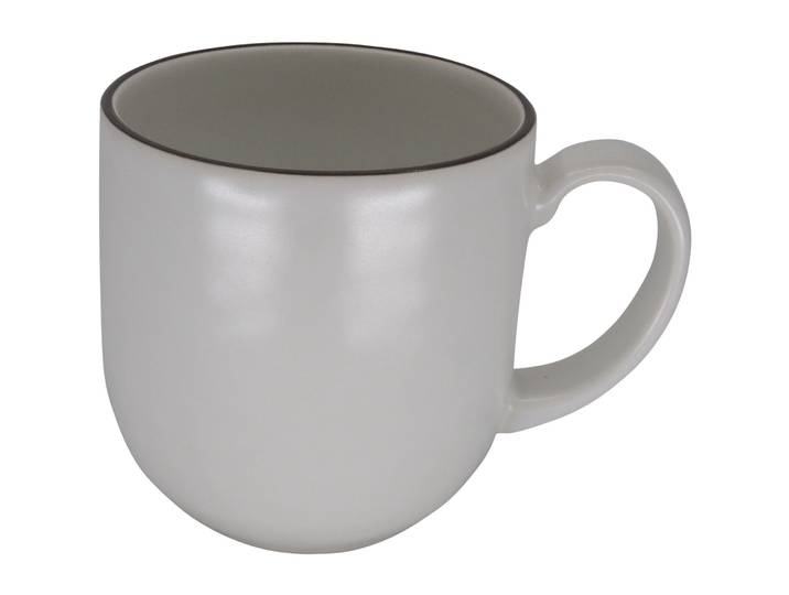 Tasse Mandala weiss Steingut
