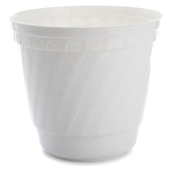 Uniplastex Flowerpot Barok UDB22, plastic, Ø 22 cm, white (22 x 19.60 cm) (46361116)