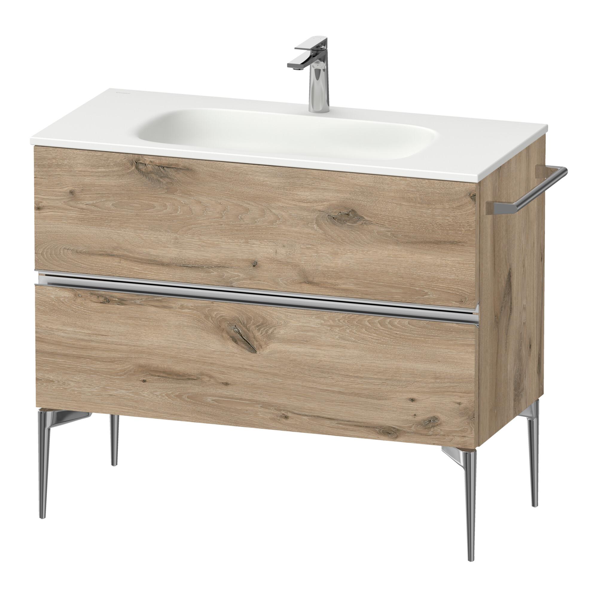 Duravit Waschtischunterschrank wandhängend Sivida 101x59,2x47,7cm, 2 Schub., E Marm, G chr (SV4652010550000)