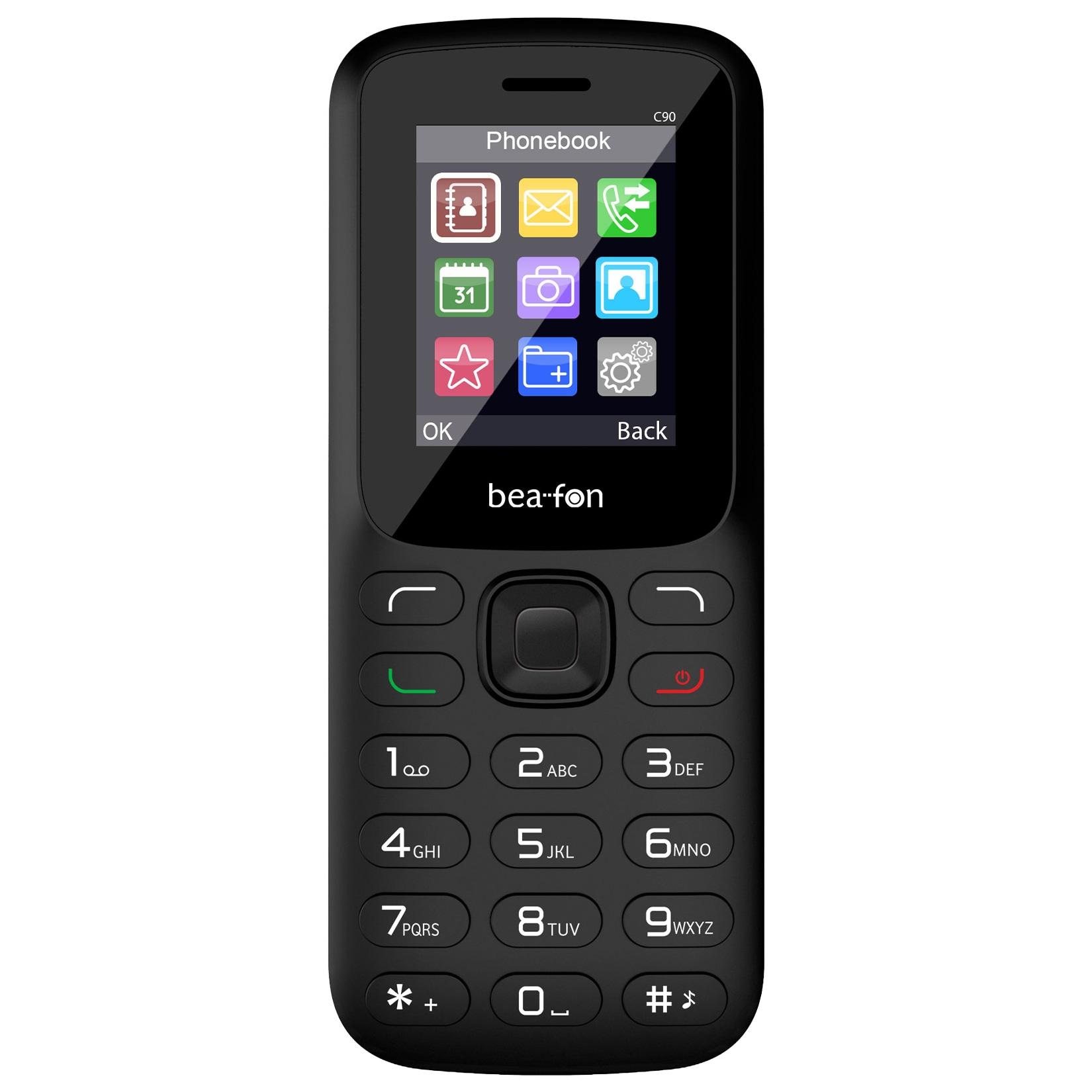 Beafon C90 LTE, Schwarz Handy (Seniorenhandy)