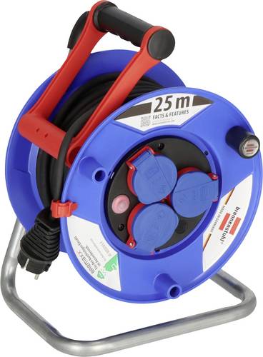 Brennenstuhl 1218580 Kabeltrommel 25m Schwarz Schutzkontakt-Stecker