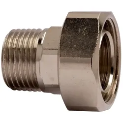 Heimeier Heizkörper-Anschlussverschraubung 50721115 R 1/2, für Radiett-S, AMETAL, vernickelt, ohne Lanze