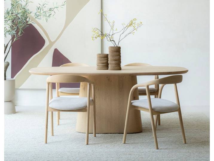 Maison ESTO Esstisch ENOVA oval Eiche natur Esszimmertisch, Tiefe 110 cm