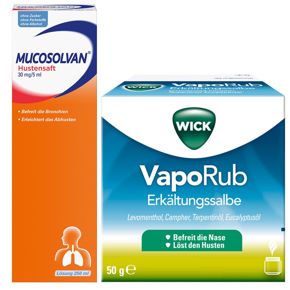 Erkältungsset Wick VapoRub + Mucosolvan Hustensaft 1 St Set