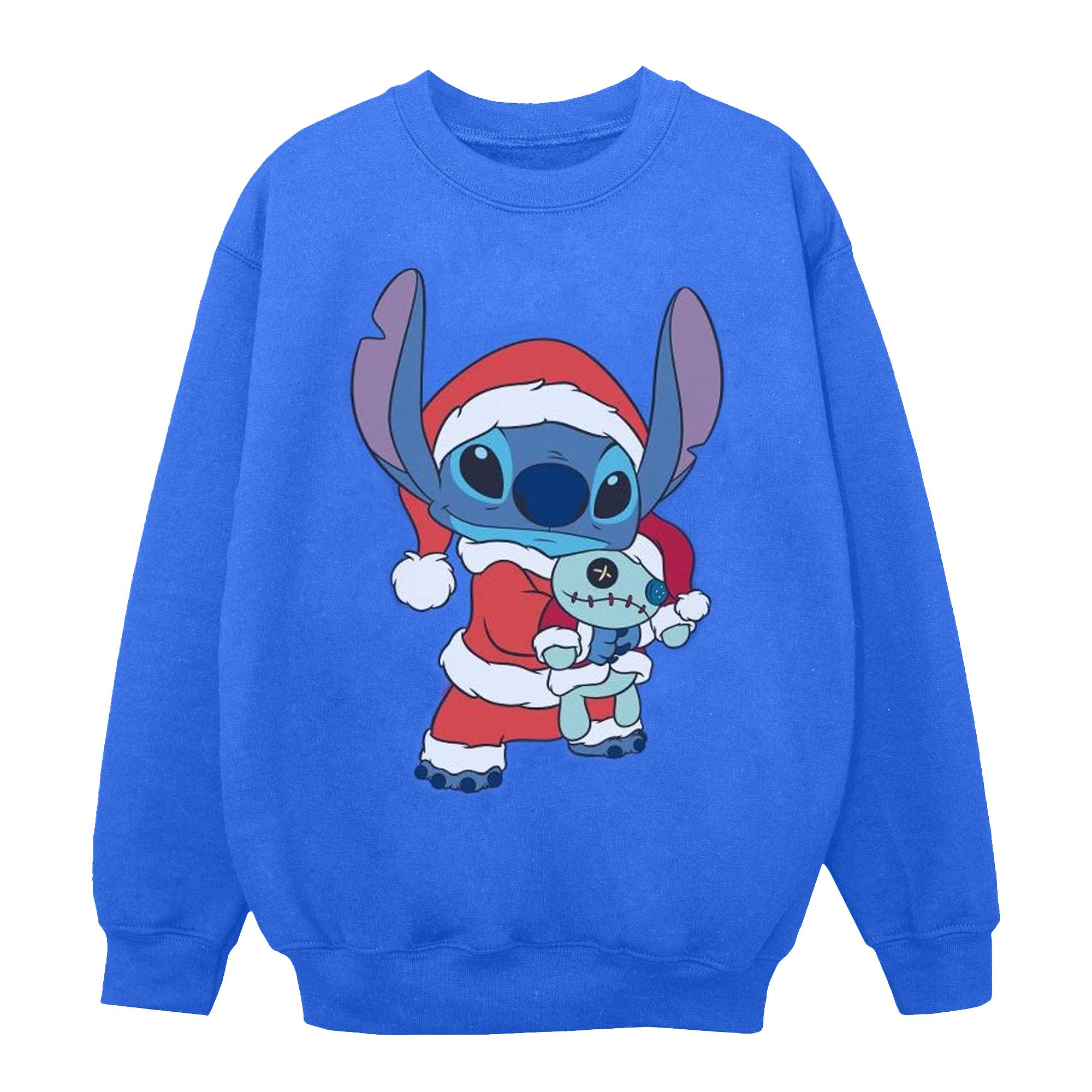 Disney Meisjes Lilo en Stitch Kerstmis Sweatshirt (Koningsblauw)