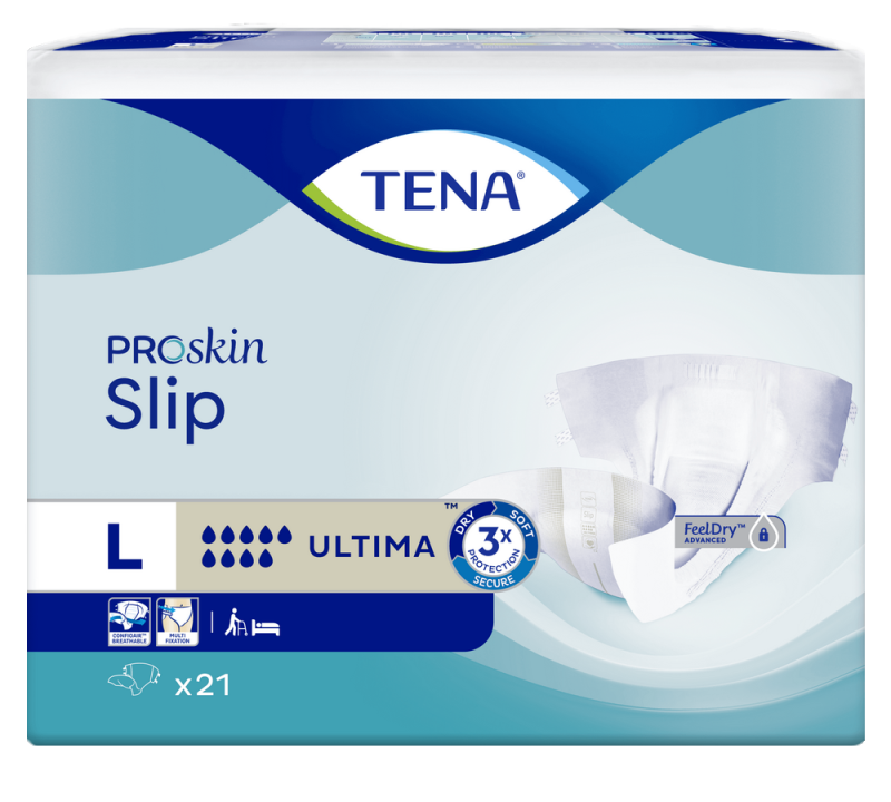 Tena Proskin Slip Ultima Large - 3 paquets de 21 protections