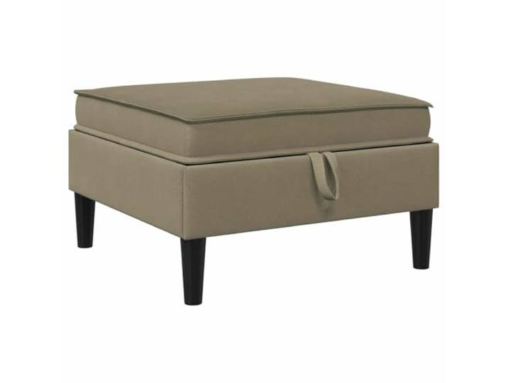 IBUQDDV Sofa-Hocker mit Stauraum Khaki Samt Rechteckige Form,versteckte Fächer,herausnehmbare Sitzkissen,schlanke Füße,weiches Tuch