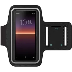 SmartFitness Sony Xperia 5 II Handy Sport Armband, Smartphone Sportarmband, Schwarz