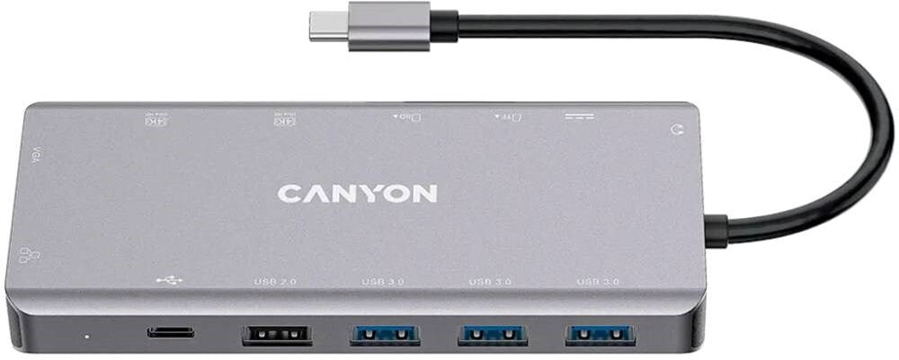 Canyon 13-i-1 USB-C Hub - Grå
