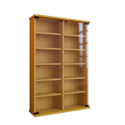Holz CD DVD Stand Regal Schrank Roma Glastür