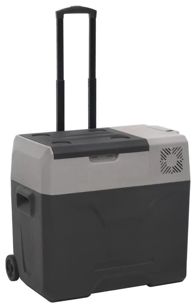 Kühlbox mit Rollen - Isolierte Kühlbox 50 L - Teleskopgriff - Polypropylen - Für Camping und Reise - Armeegrün