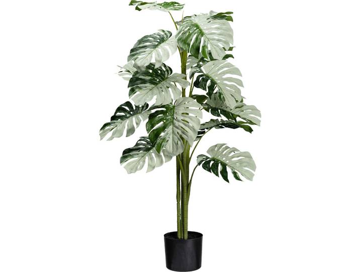 Kunstpflanze, Grün, Weiß, Kunststoff, 115 cm, Dekoration, Blumen & Blumentöpfe, Kunstpflanzen