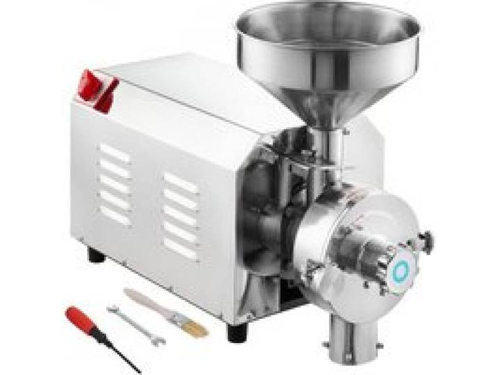 VEVOR Moulin à Grains Électrique pour Soja, Broyeur à Épices Commercial 2200 W, Moulin à Farine 50 kg/h, en Acier Inoxydable, pour Moudre Rapidement Céréales Épices Herbes Poivres Maïs Arachides