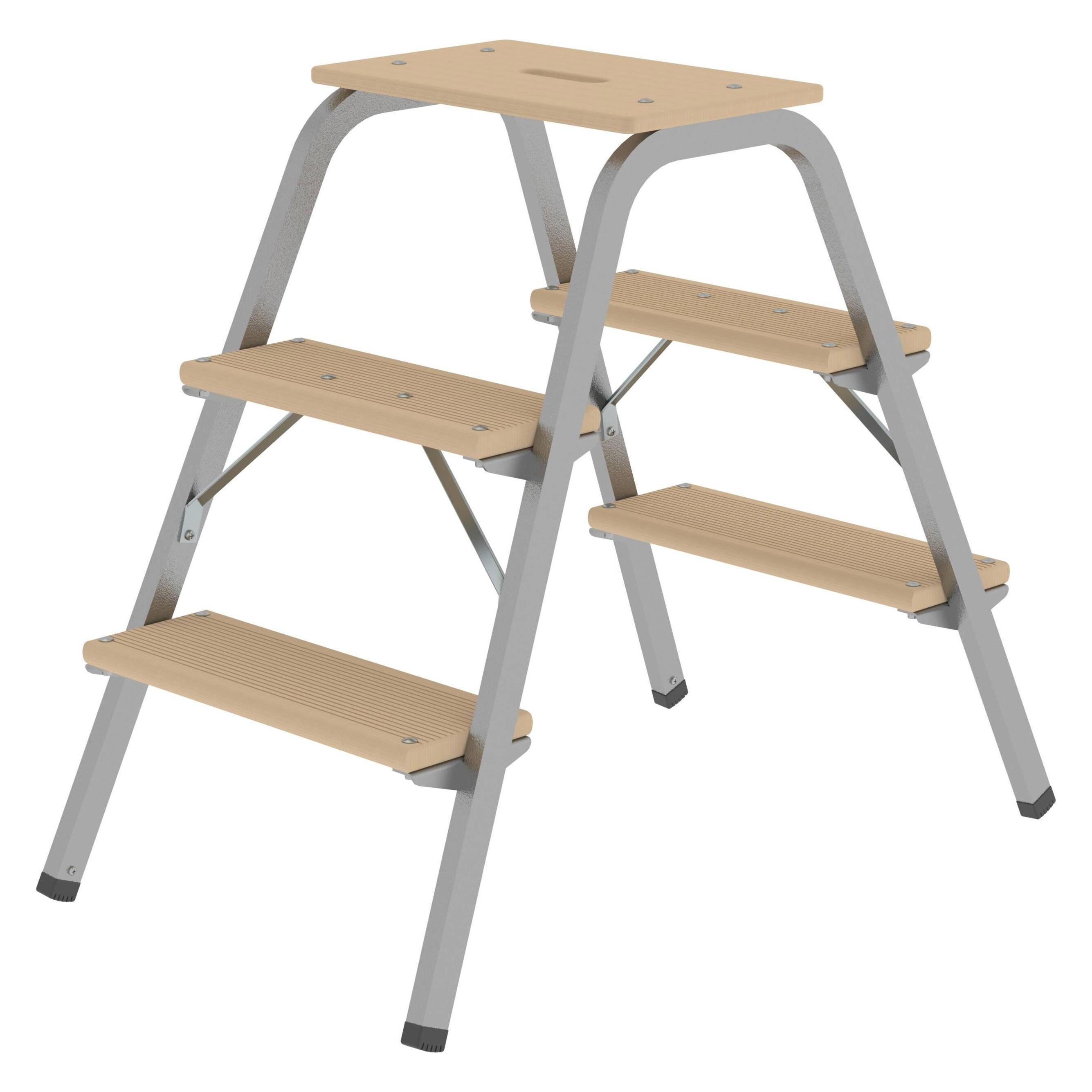 Munk Stahl-Holz-Tritt 2x3 Stufen (Gerüst, 82 cm) (228733)