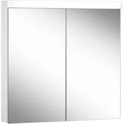 Schneider LOW basic LED-Lichtspiegelschrank, 2 Türen 40/40cm, 795x120x747mm, 171.280.01.02, Ausführung: CH-Norm/Korpus weiss/4000K