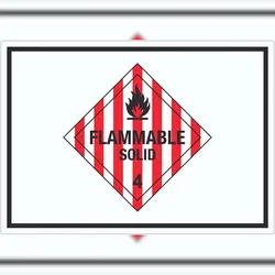 HB-Druck Aufkleber Entzündbare feste Stoffe Symbol Flammable Solid A9 (37x52mm)