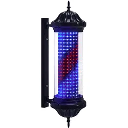 BarberPub Barber Pole Barbierstab, Barbershop Friseurstange mit LED Leucht Salon Einrichtung, Außenwandlampe für Friseursalons, Barbier Stange Licht, 81CM Salon Zeichen, Energie Sparen L041BC