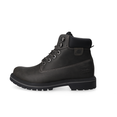 Schnürboots DOCKERS BY GERLI, Damen, Gr. 37, wärmend, schwarz, Lederimitat, Schuhe Schnürboots, Worker Boots, Schnürboots mit Schaftrandpolsterung