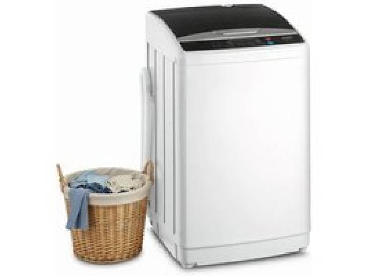 Lave-linge top - ALIGHTUP - 7KG - Eco - Intensif - Rapide Trs Faible conso - Gris clair