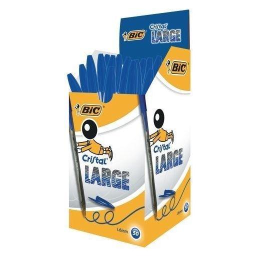 Bic Kugelschreiber Cristal Large, Strichfarbe: blau (50x) (880656)