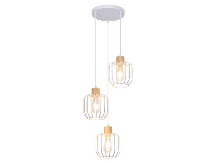 Nettlife Pendelleuchte Franz II 25x40x145cm, Weiß, Metall, E27, 40x145x25 cm, Lampen & Leuchten, Innenbeleuchtung, Hängeleuchten, Pendelleuchten