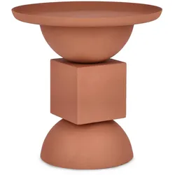 Beistelltisch Alka aus Metall, modern, pulverbeschichtet, rund, Rot, Ø 41 cm, für Indoor