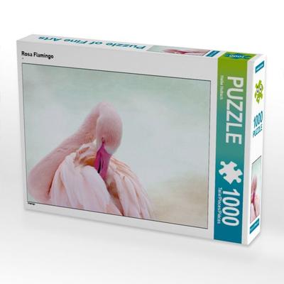 CALVENDO Puzzle Rosa Flamingo | 1000 Teile Lege-Größe 64x48cm Foto-Puzzle für glückliche Stunden