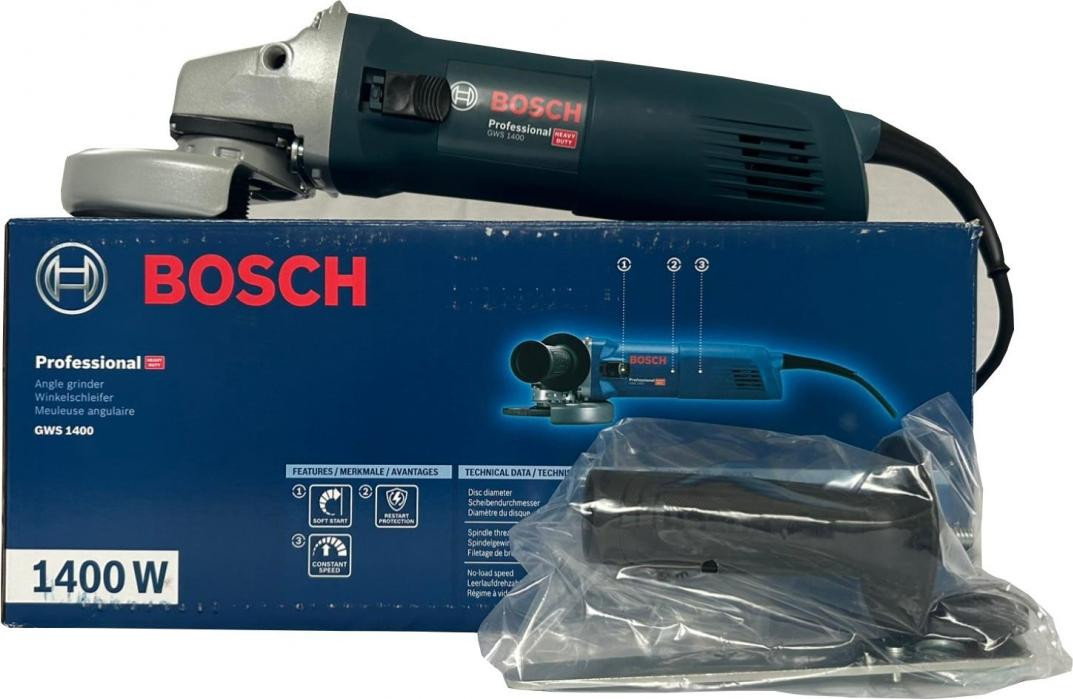 Bosch GWS 1400 Professional haakslijpmachine, 125 mm, 1400 W, 11000 t/min, 230 V, M14
