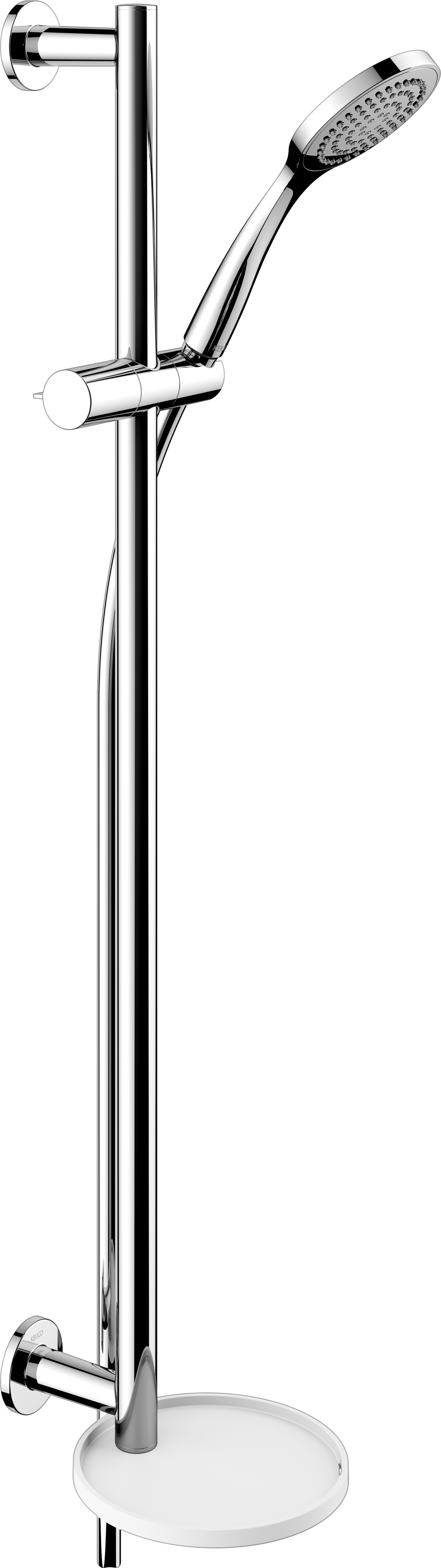 Keuco Ixmo set de douche 59587010901 chrome / blanc, avec mitigeur de douche, rosace ronde
