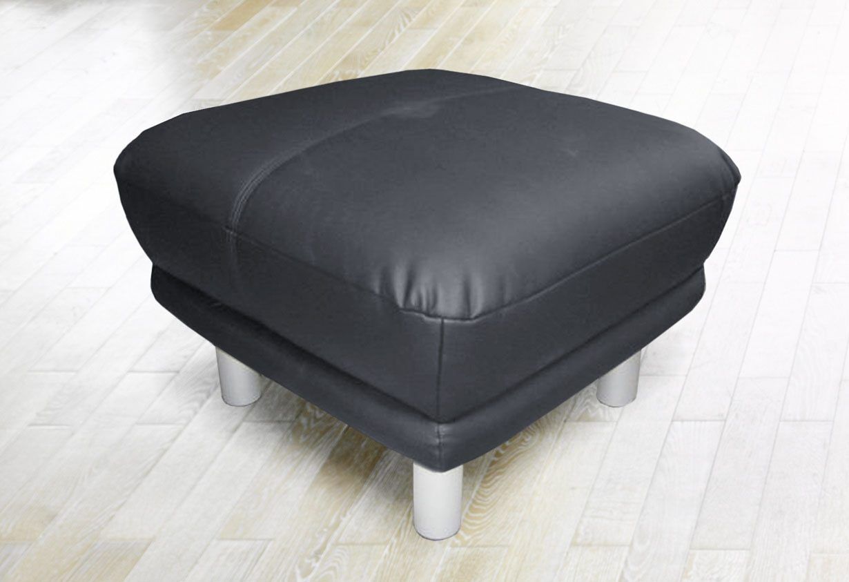 Hocker TRENDMANUFAKTUR "Cecilia, bequem und elegant", grau, B:66cm H:44cm T:66cm, NaturLEDER (echtes Rindsleder);Luxus-Microfaser ALCAZAR (100% Polyester);NaturLEDER: Bitte beachten Sie, dass Lederbezüge mehr Nähte aufweisen als Stoffbezüge.;Kunstleder SO
