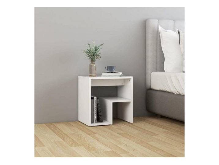 LuxusKollektion Nachttisch Nachttisch mit Stauraum 40x30x40cm Holzwerkstoff Weiß (1-St)