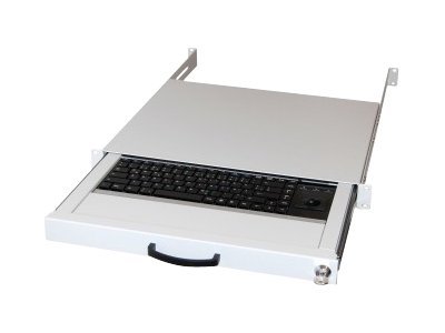 aixcase AIX-19K1UKDETB-W, Volle Größe (100%), Kabelgebunden, USB + PS/2, QWERTZ, Weiß