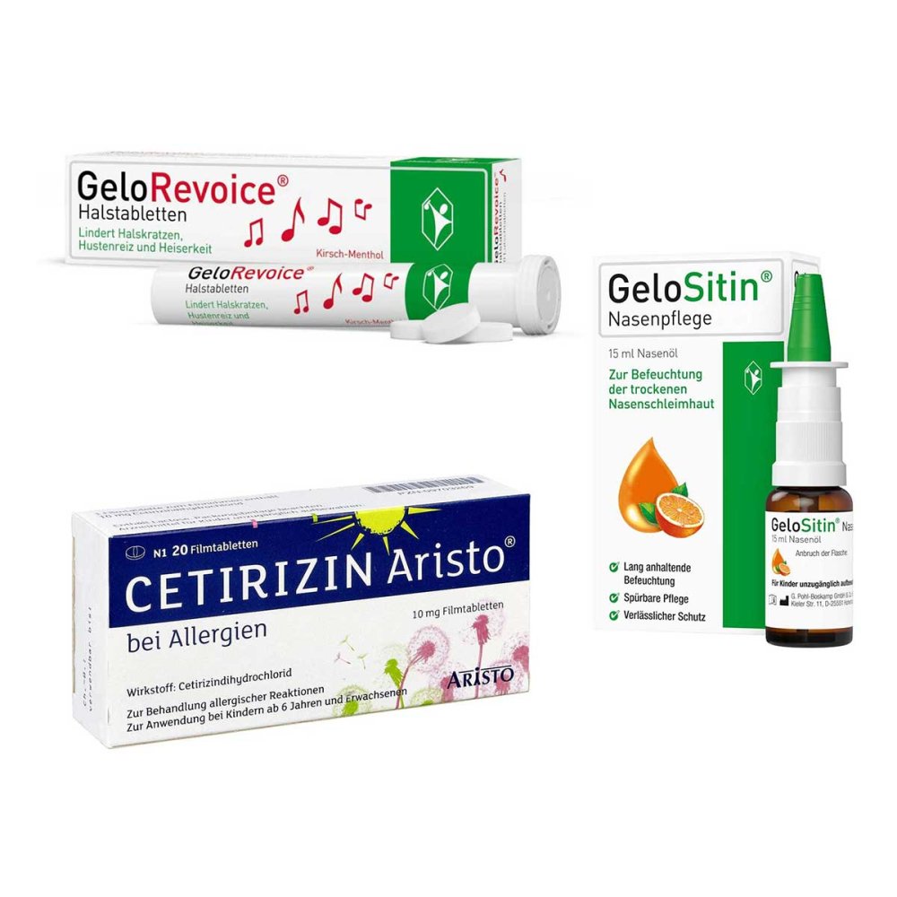 G. Pohl-Boskamp GmbH & Co. KG Gelositin Nasenpflege + Gelorevoice + Cetirizintabletten 08102468