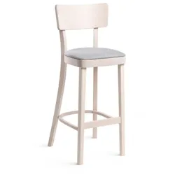 BIG Möbel GmbH FAMEG Designer Premium Barhocker | Solid | Mit Rückenlehne | Polstersitz | Buchenholz