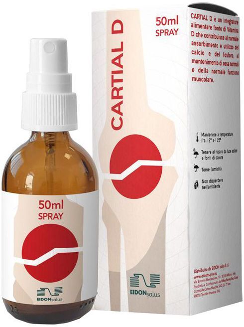 EIDON SALUS Srl Cartial D 50ml - Integratore Alimentare con Vitamina D in Spray Sublinguale