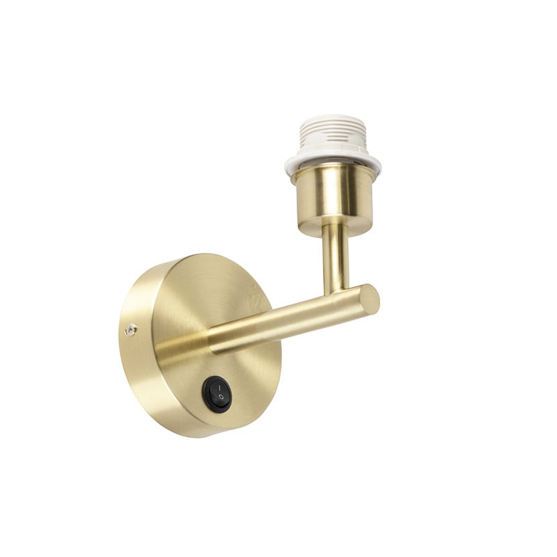 Qazqa Moderne Wandlamp Goud/Messing - Dimbaar - E27