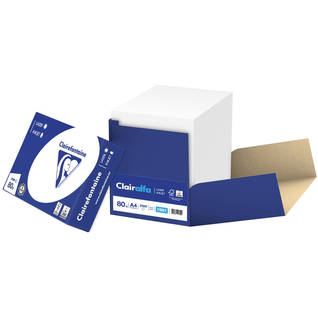 Clairalfa Multifunktionspapier, DIN A4, 80 g/qm, Smartpack