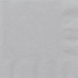 50 grosse Servietten silber