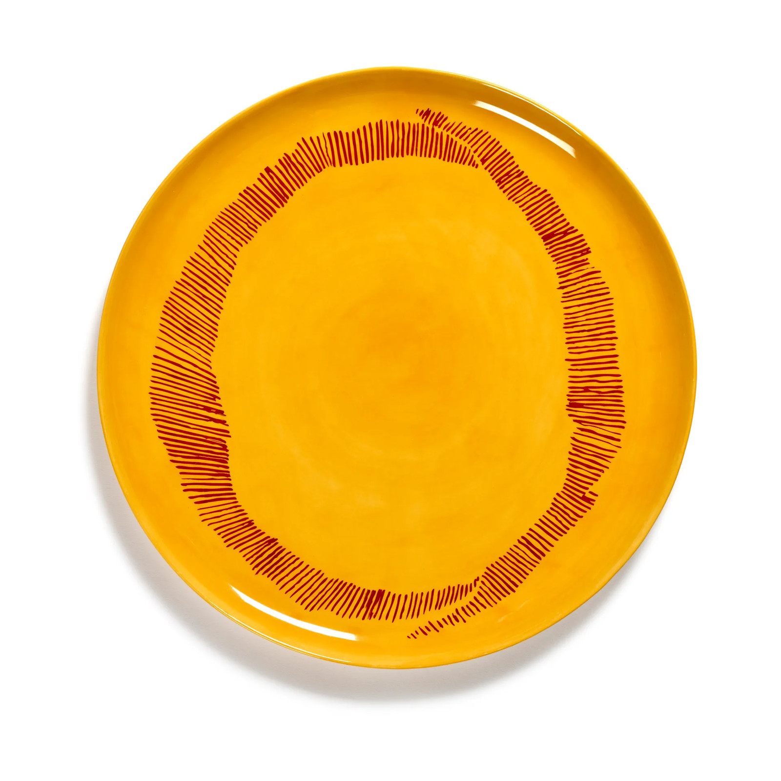 Serax Ottolenghi Feast serveerschotel Ø35 cm Yellow stripes-red