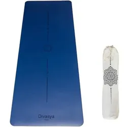 DIVASYA Yogamatte rutschfest Professional Grip, Größe 185 x 68 x 0,45 cm in Blau Blau