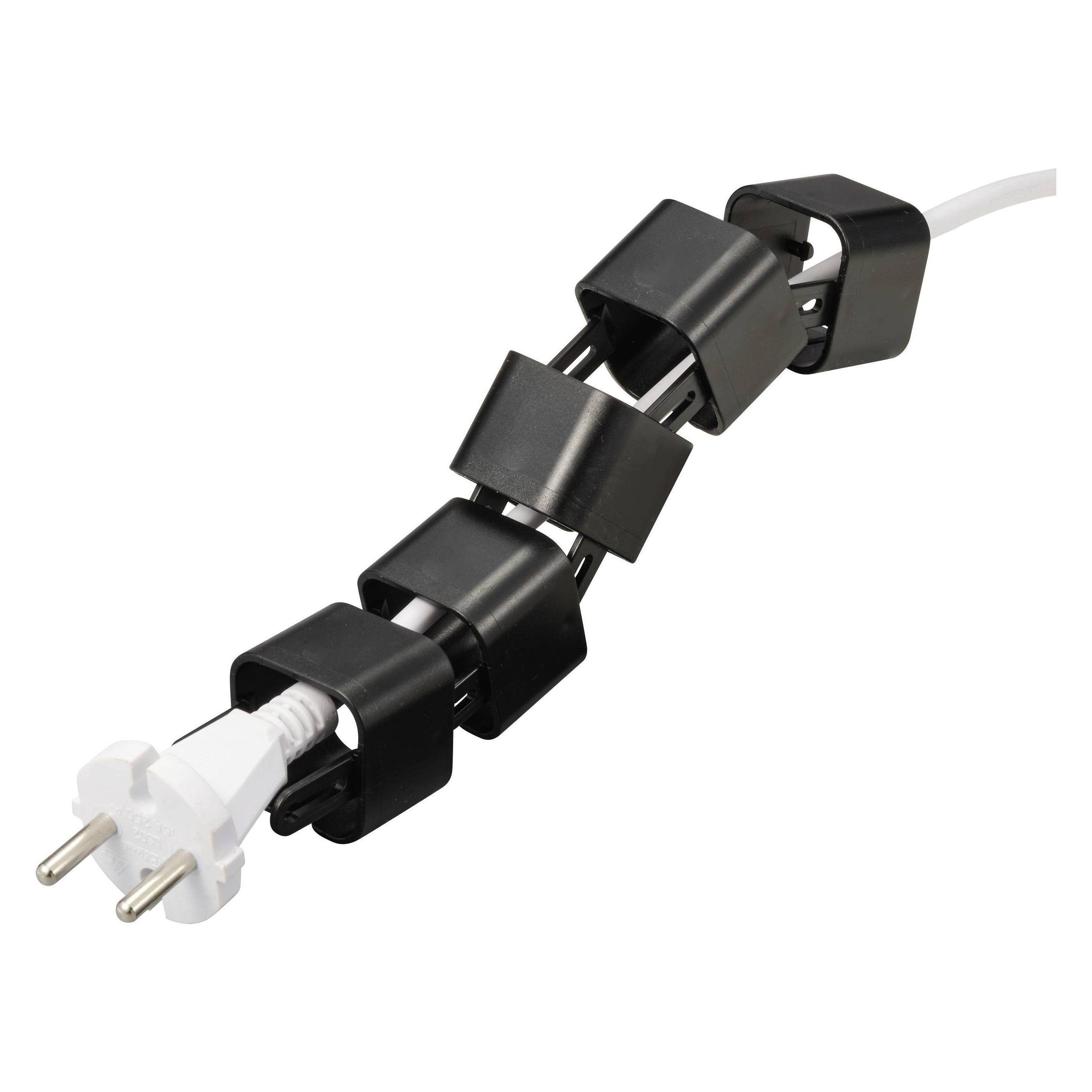 Tru Components Modularer Kabelhalter TC-12533288 ABS Kunststoff Schwarz 35 mm I (TC-12533288)
