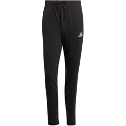 adidas Essentials Single Jersey Tapered Open 3-Streifen Jogginghose Herren GK8995 - black/white XS