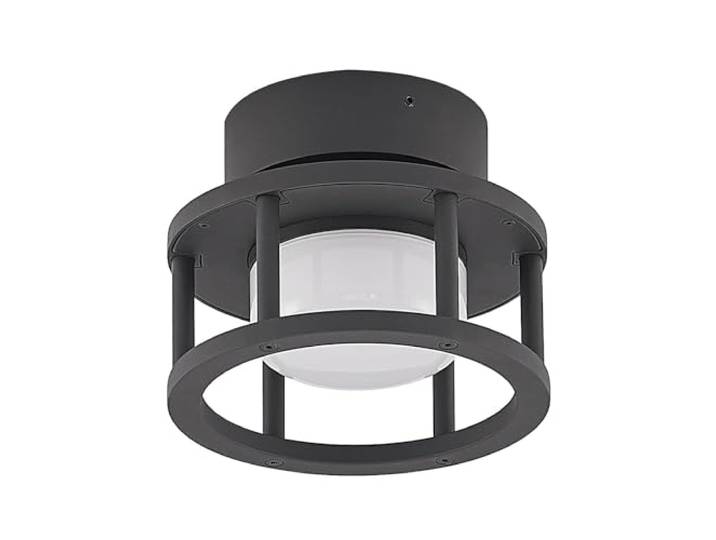 Lucande Outdoor Deckenlampe in dunkelgrau, Deckenleuchte außen rund